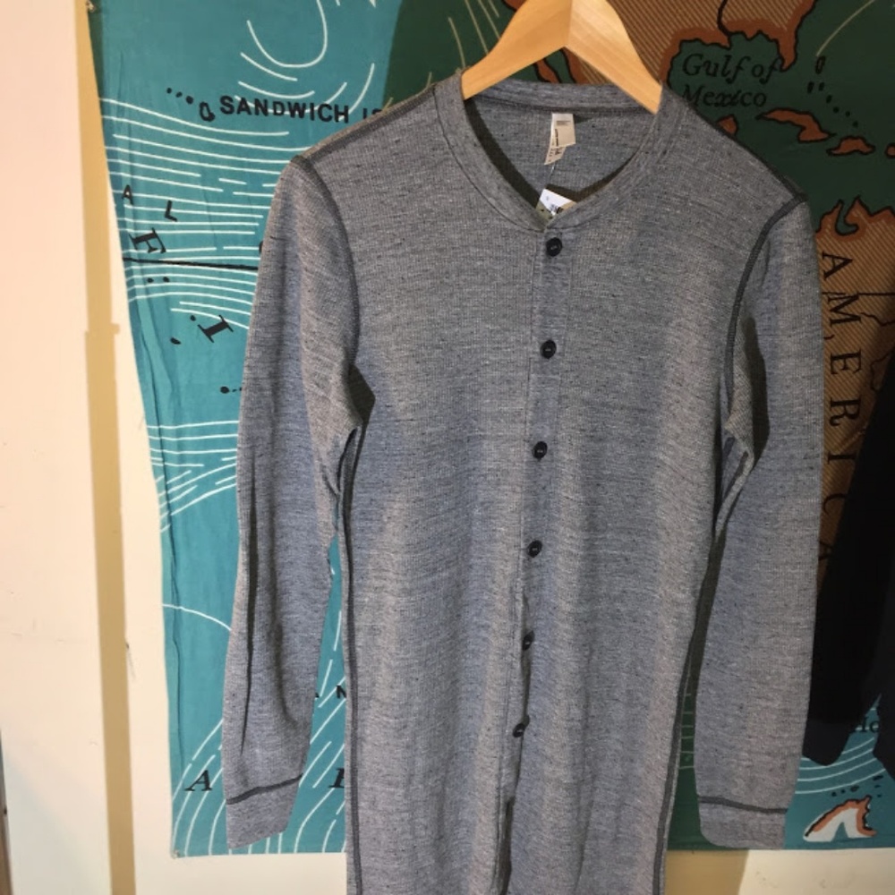 NEW American Apparel Classic Thermal Onepiece S
